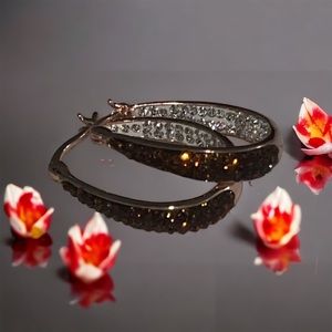 Crystal Hoop Earrings